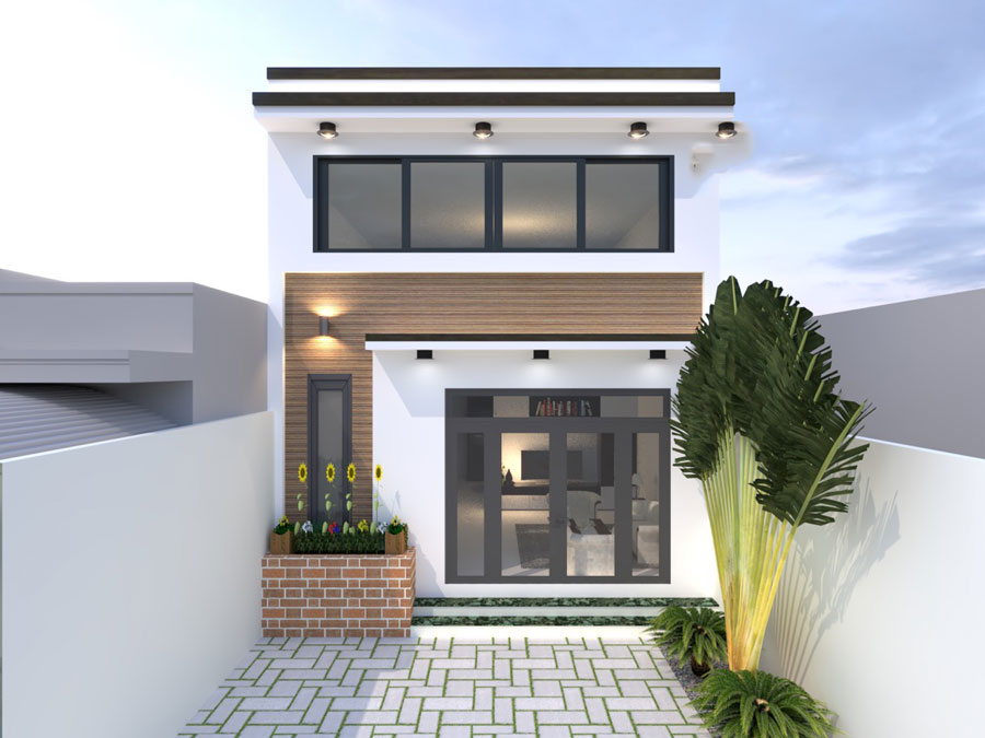 Mẫu nhà 500 triệu 1 tầng có gác lửng