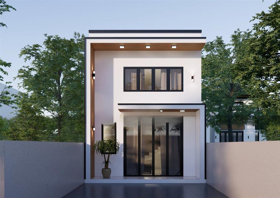 Mẫu nhà 500 triệu 1 tầng có gác lửng