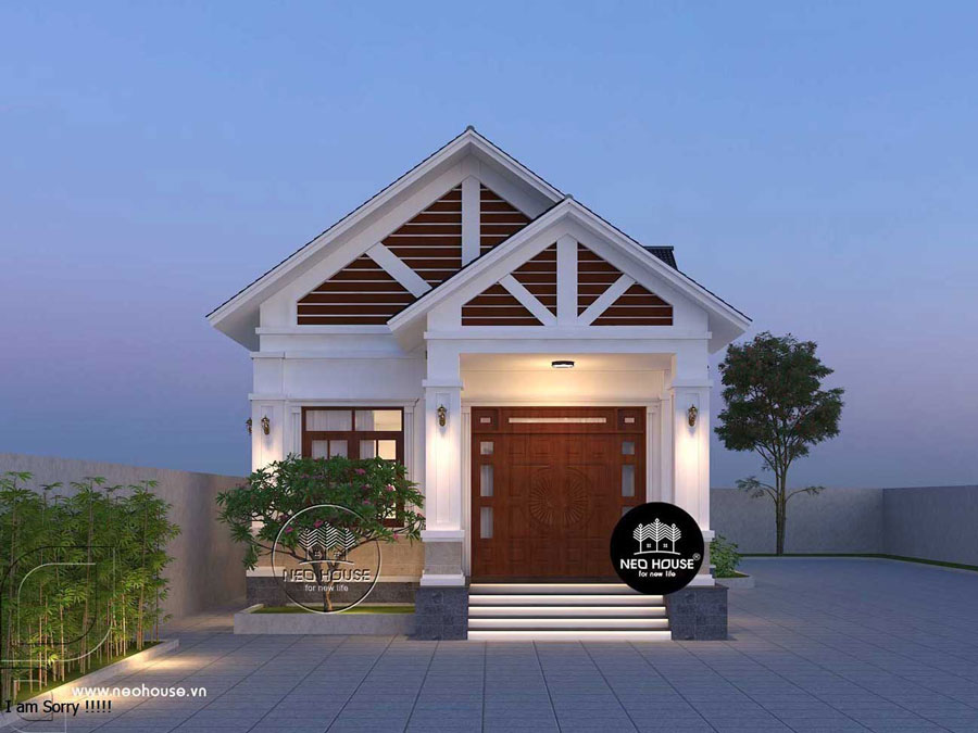 Mẫu nhà mái Thái 1 tầng 3 phòng ngủ