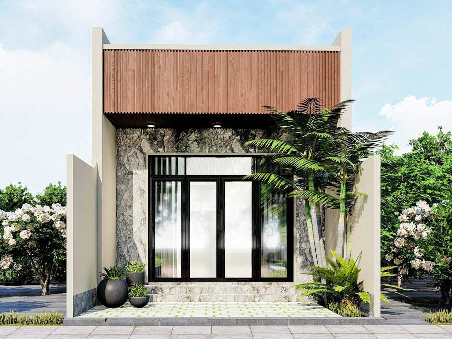 Mẫu thiết kế mặt tiền nhà phố 5x18m 1 tầng