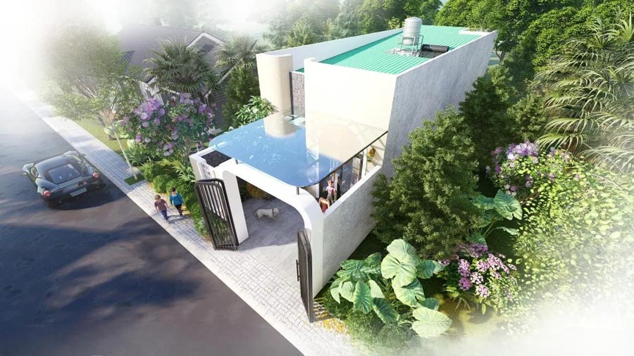 Mẫu thiết kế mặt tiền nhà phố 5x18m 1 tầng