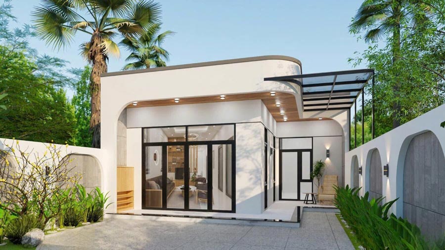Thiết kế nhà vườn 1 tầng đẹp