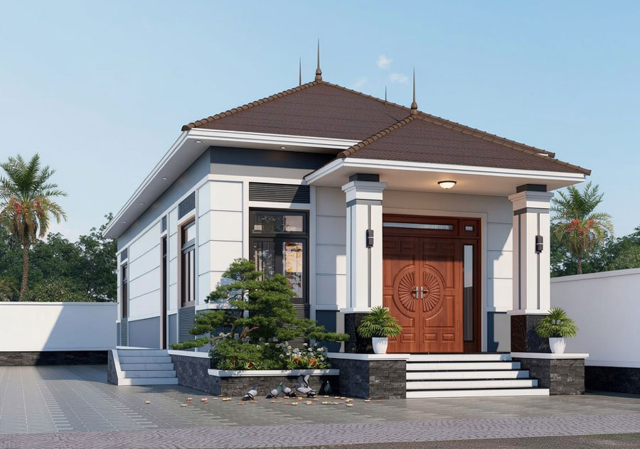 Thiết kế nhà vườn 1 tầng đẹp