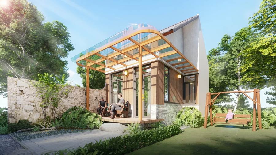Mẫu thiết kế nhà 1 tầng 35m2. Ảnh 10