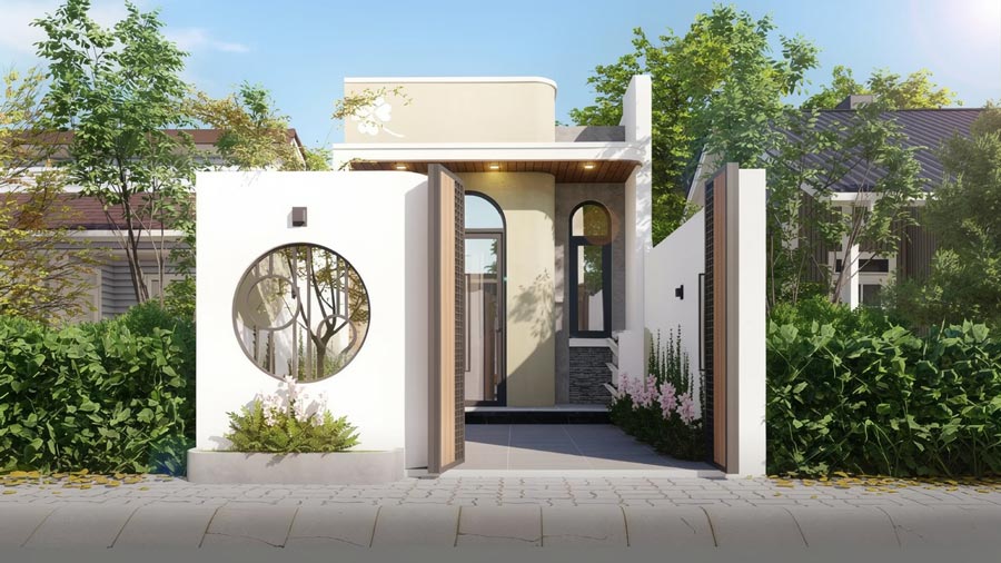 Mẫu thiết kế nhà 40m2 1 tầng cho vợ chồng trẻ