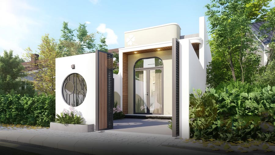 Mẫu thiết kế nhà 40m2 1 tầng cho vợ chồng trẻ