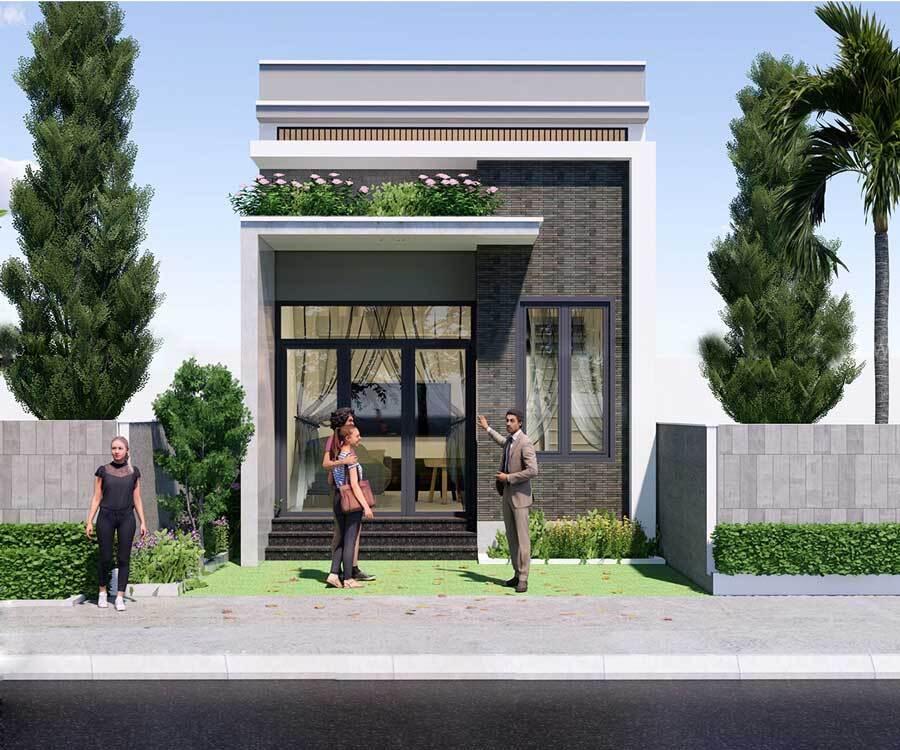 Mẫu nhà 1 tầng 40m2 phong cách hiện đại