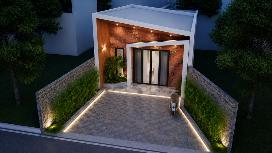 Mẫu nhà 1 tầng 5x15m 3 phòng ngủ