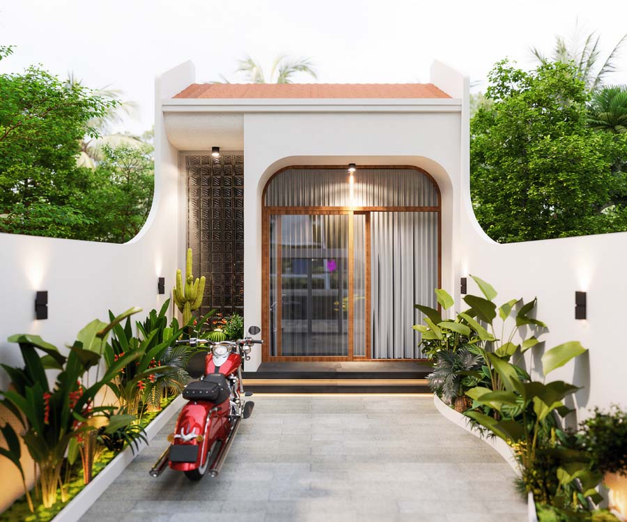Mẫu thiết kế nhà 1 tầng 5x15m hiện đại