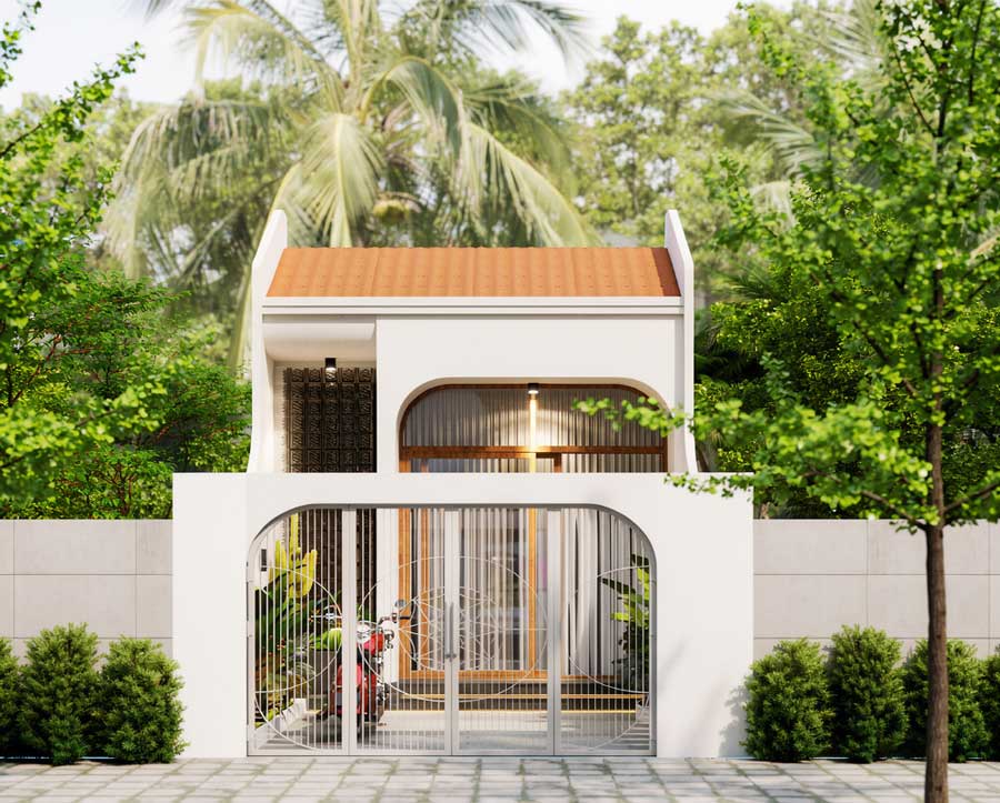 Mẫu thiết kế nhà 1 tầng 5x15m hiện đại