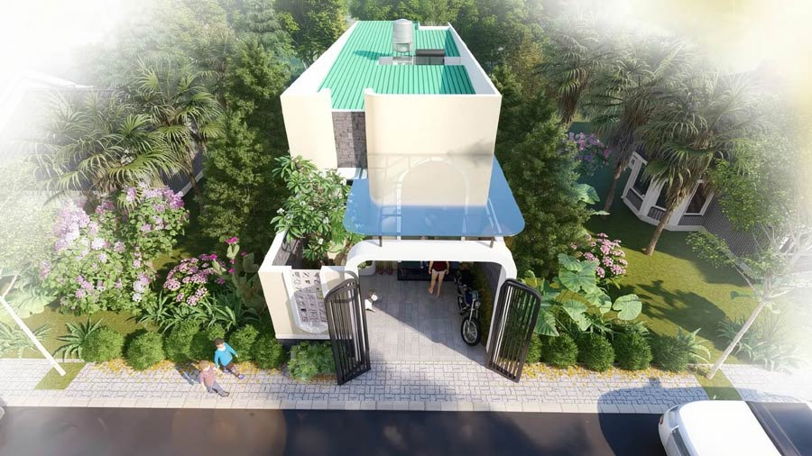 Mẫu thiết kế nhà 80m2 1 tầng hiện đại