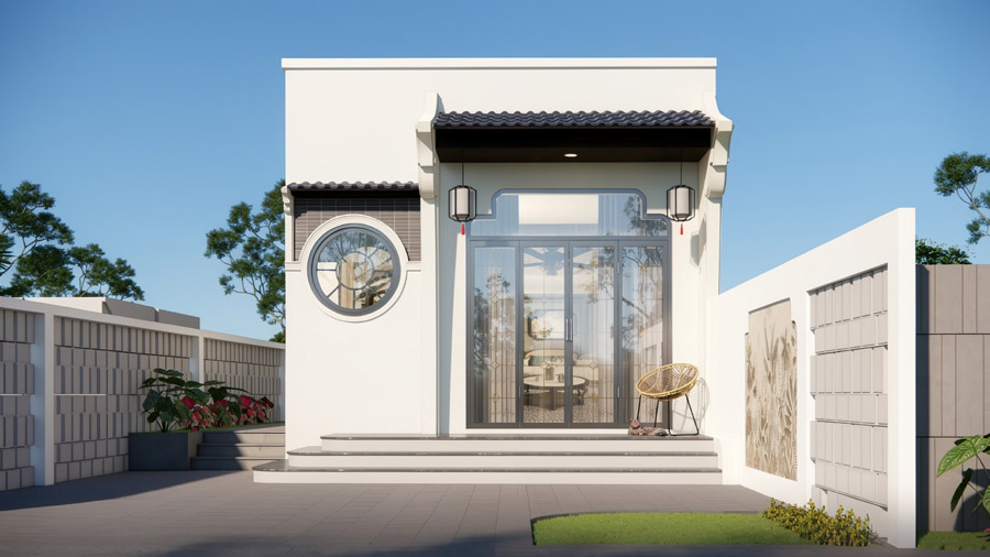 Thiết kế nhà 1 tầng 90m2 hiện đại
