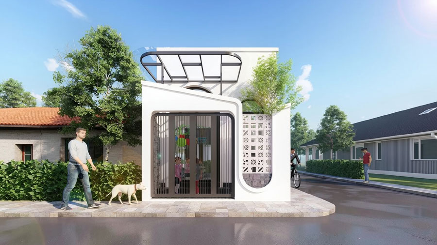 Thiết kế nhà ống 40m2 1 tầng