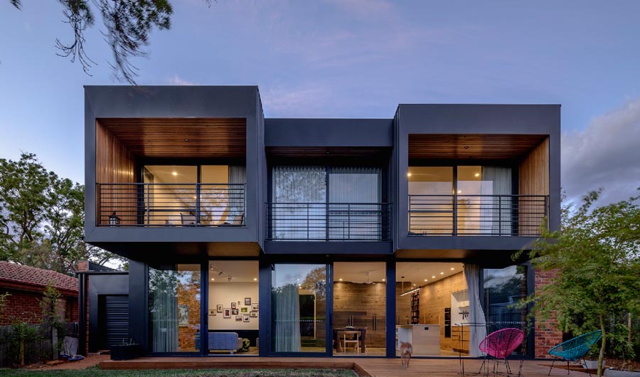 Mẫu nhà khung thép 2 tầng 100m2