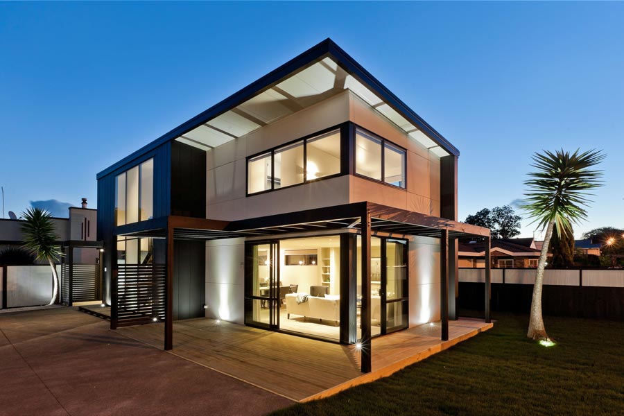 Mẫu nhà khung thép 2 tầng 60m2