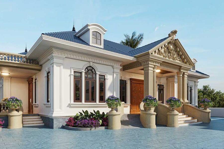 Mẫu nhà mái Thái 1 tầng châu Âu