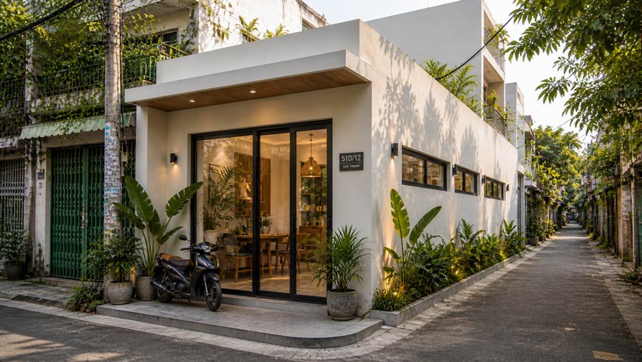 Nhà phố 1 tầng 2 mặt tiền