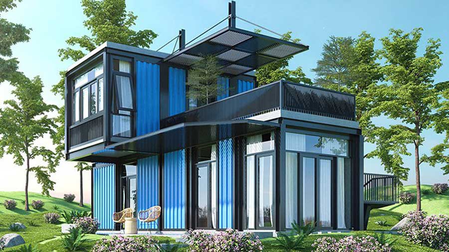 Mẫu thiết kế nhà tiền chế 2 tầng 500 triệu