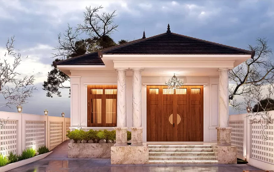 Mẫu thiết kế nhà mái nhật 1 tầng