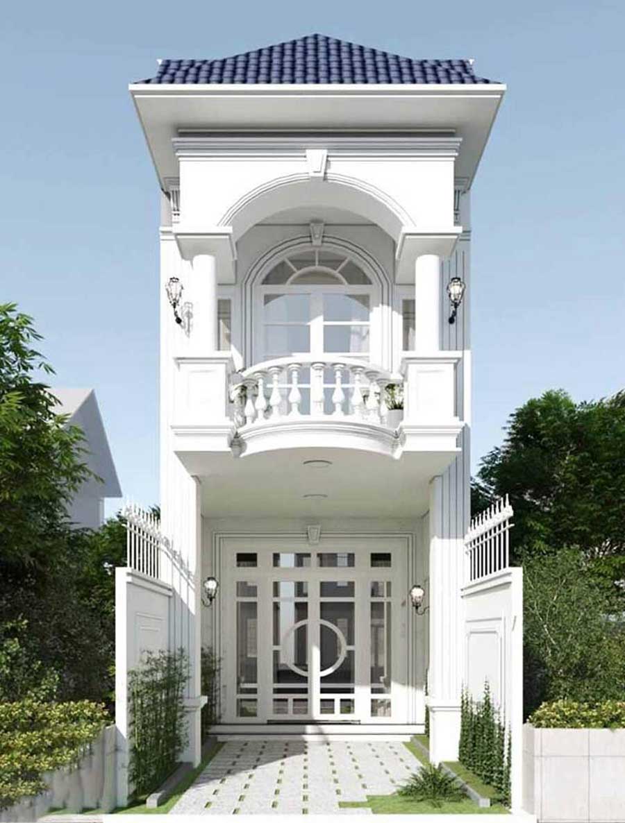Mẫu nhà 60m2 2 tầng Tân Cổ Điển
