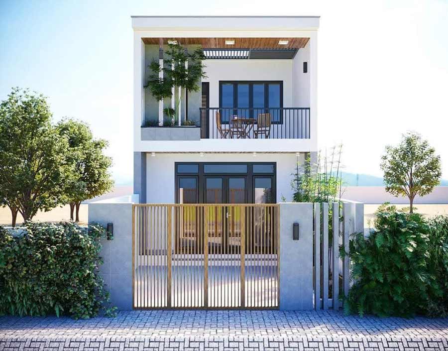 Xây nhà 2 tầng 600 triệu ở nông thôn 2 phòng ngủ