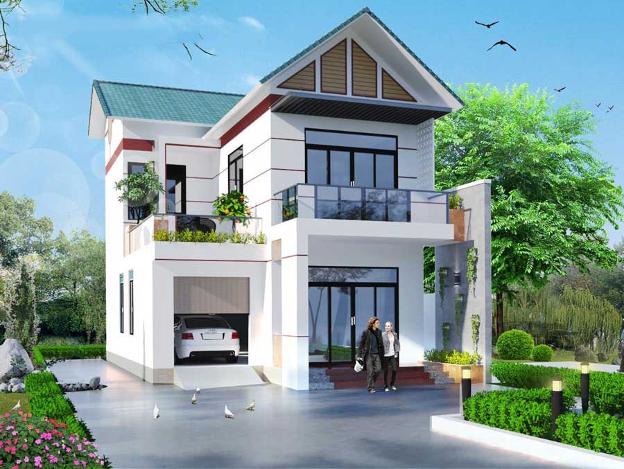 Xây nhà 2 tầng 600 triệu ở nông thôn chữ L 