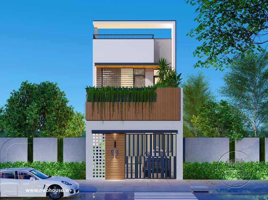 Xây nhà 2 tầng 600 triệu ở nông thôn mái bằng