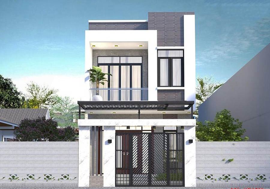 Mẫu nhà 2 tầng 600 triệu tối giản ở nông thôn
