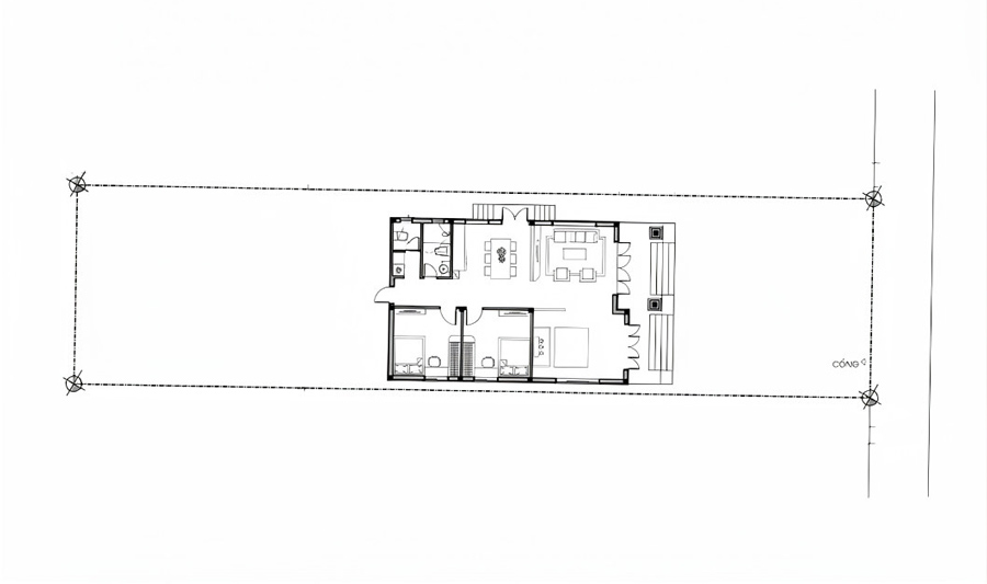 Bản vẽ mặt bằng chi tiết nhà vuông 8x9m 1 tầng ở nông thôn