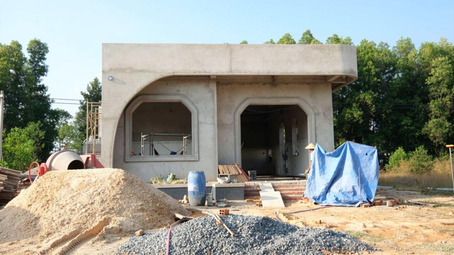 Chi phí thi công phần thô nhà 1 tầng 40m2