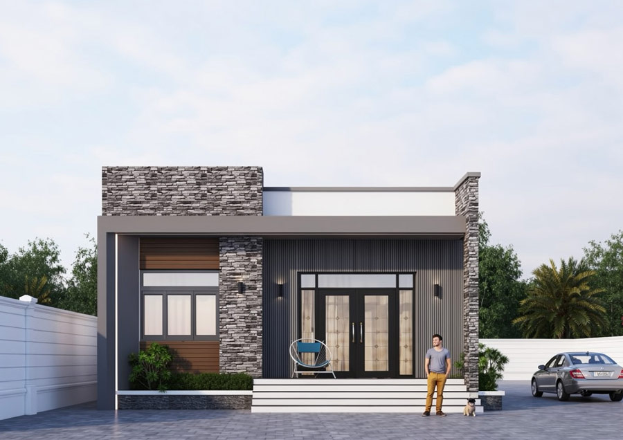 Xây nhà 1 tầng 100m2 mái bằng trọn gói hết bao nhiêu tiền?