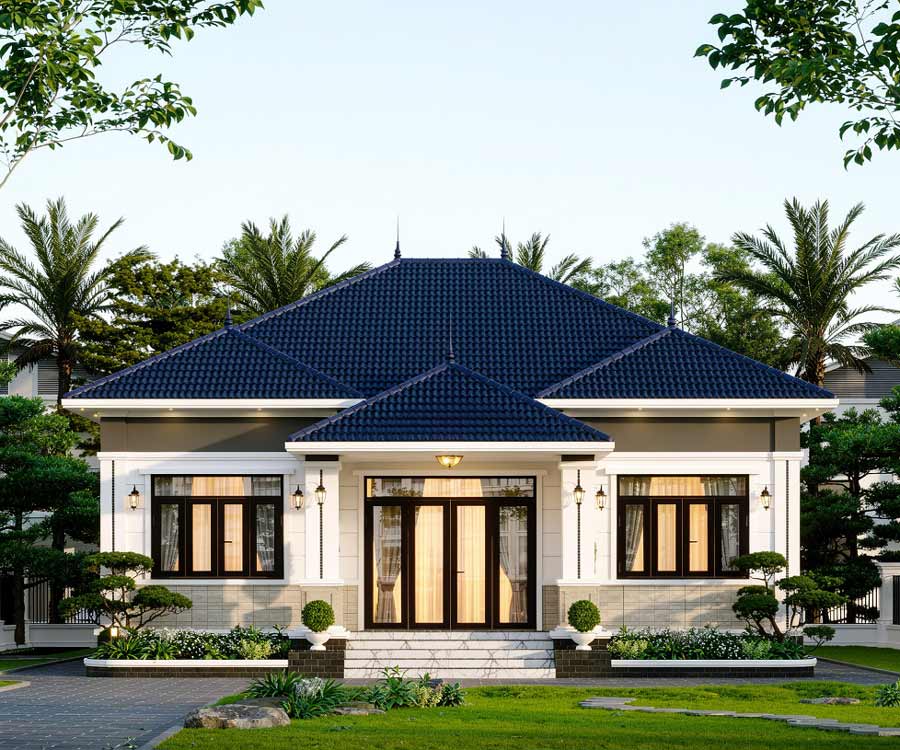 Chi phí xây nhà mái Nhật 1 tầng 4 phòng ngủ hết bao nhiêu tiền?