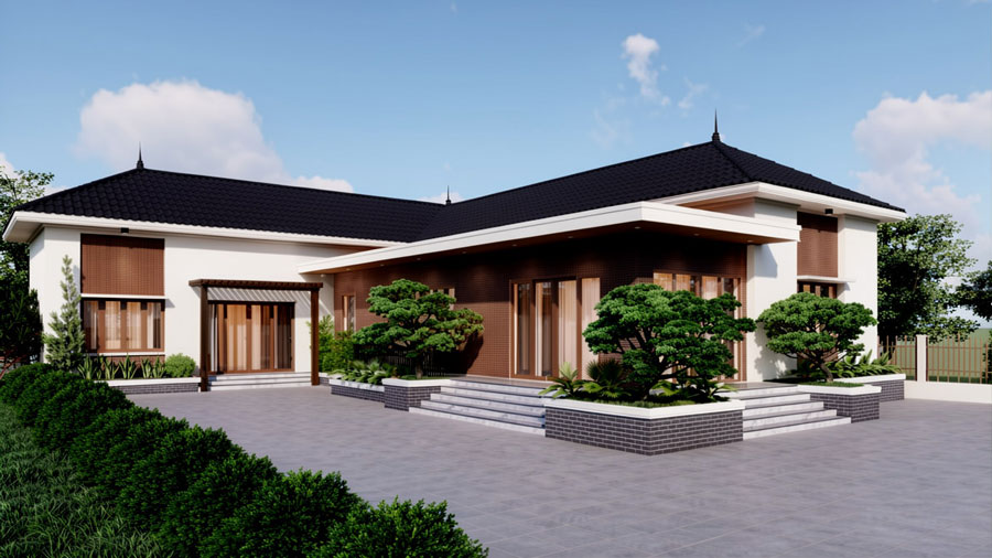Một số lưu ý quan trọng khác khi thiết kế nhà chữ L 1 tầng 4 phòng ngủ