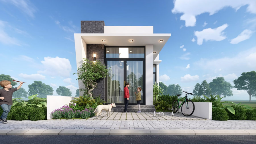 Lưu ý khi thiết kế nhà 1 tầng 3 phòng ngủ 5x20m đẹp, tiện nghi