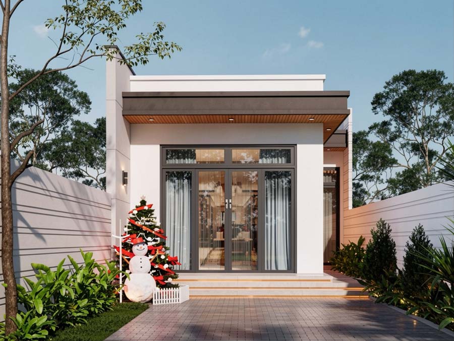 Lưu ý quan trọng khi thiết kế nhà 1 tầng chữ L 100m2