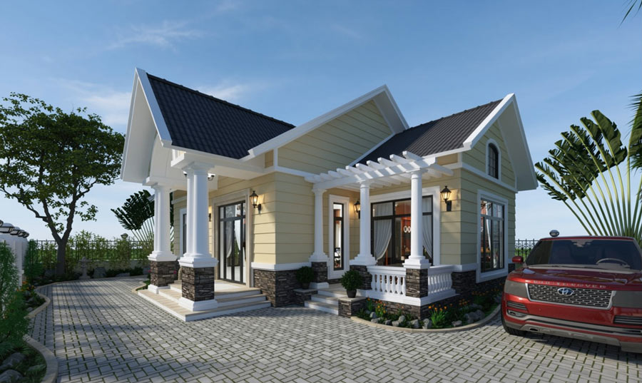 Nhà 1 tầng 2 mặt tiền 2 phòng ngủ