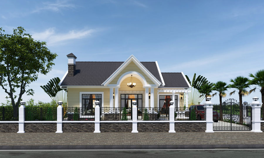 Nhà 1 tầng 2 mặt tiền 2 phòng ngủ