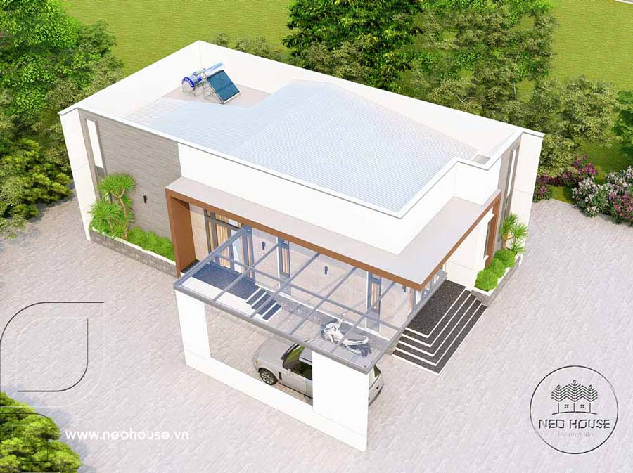 Nhà 1 tầng 2 mặt tiền có gara