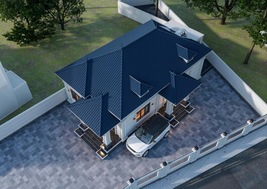 Nhà 1 tầng 2 mặt tiền mái Nhật