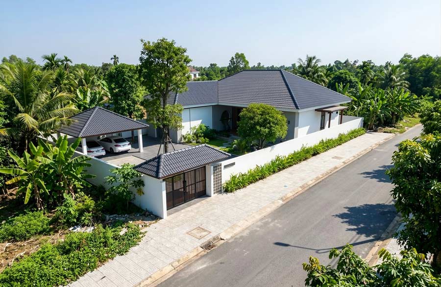 Nhà 1 tầng 2 phòng ngủ 100m2 có phòng thờ