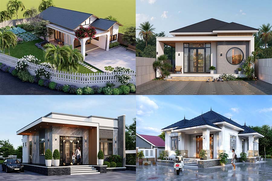 25+ Mẫu nhà 1 tầng 3 phòng ngủ 100m2 đẹp thiết kế hiện đại