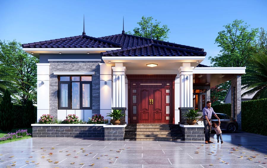 Mẫu nhà 1 tầng 3 phòng ngủ đẹp. Ảnh 10