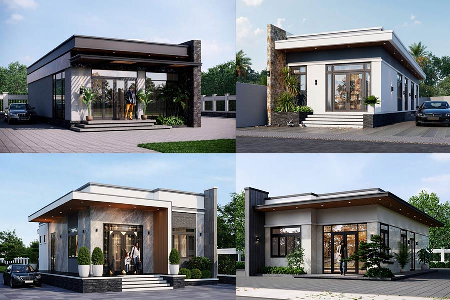 60+ Mẫu Nhà 1 Tầng Mái Bằng 100m2 Đẹp, Tiện Nghi & Tiết kiệm