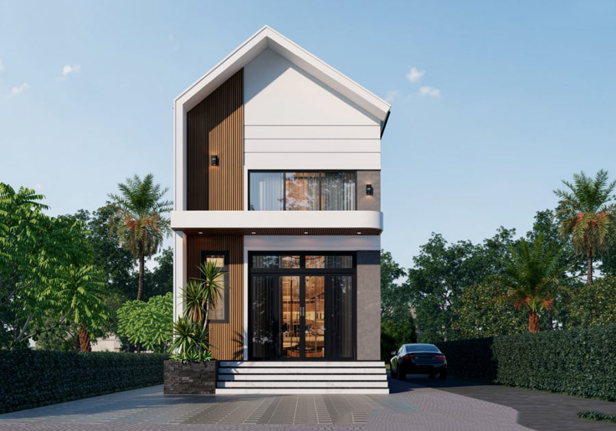 Mẫu nhà 1 tầng rưỡi đẹp 3 phòng ngủ