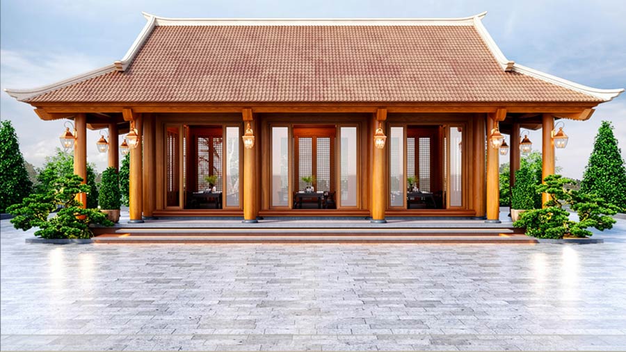 Nhà gỗ 1 tầng hiện đại