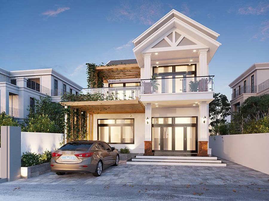 Nhà kính 2 tầng 4 phòng ngủ