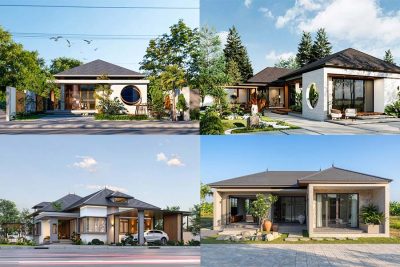 30+ Mẫu nhà mái Nhật 1 tầng 3 phòng ngủ đẹp, tiện nghi mới