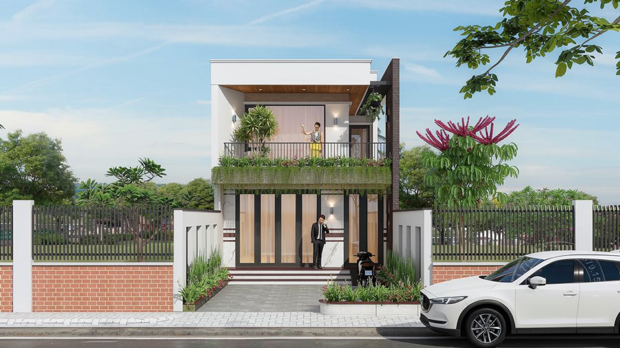 Mẫu nhà ống 1 tầng rưỡi đẹp