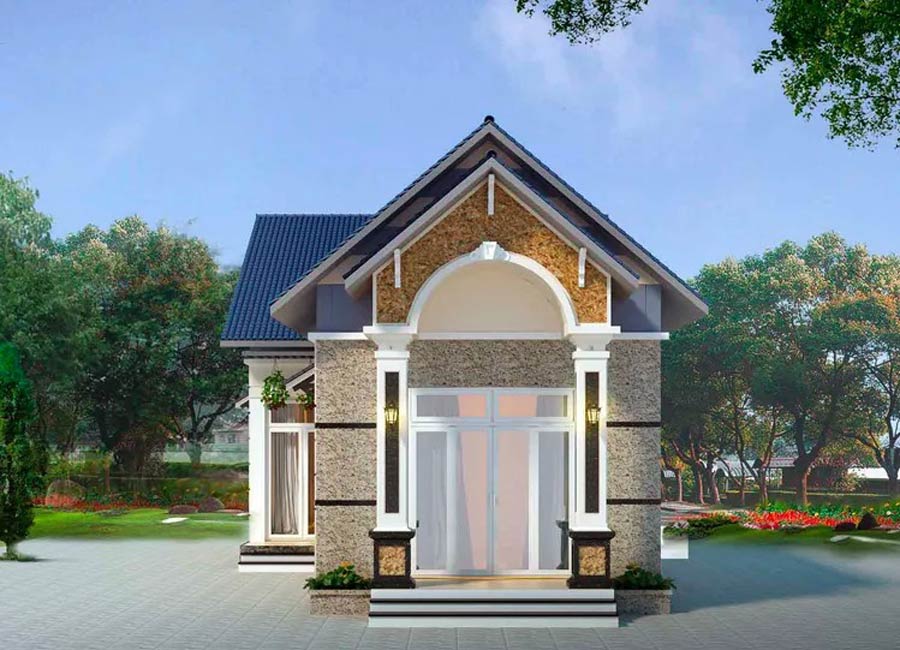 Mẫu nhà vườn mái Thái 1 tầng 500 triệu