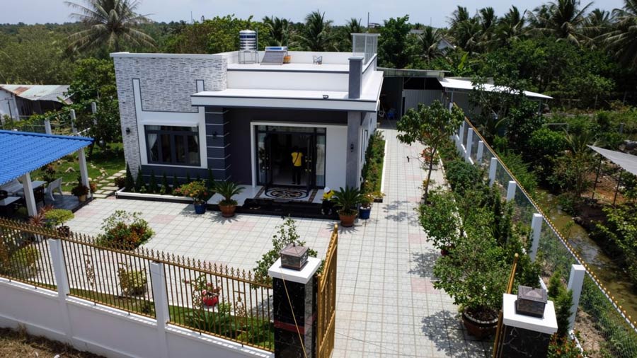 Mẫu nhà mái bằng 1 tầng đẹp, tiết kiệm chi phí. Ảnh 5